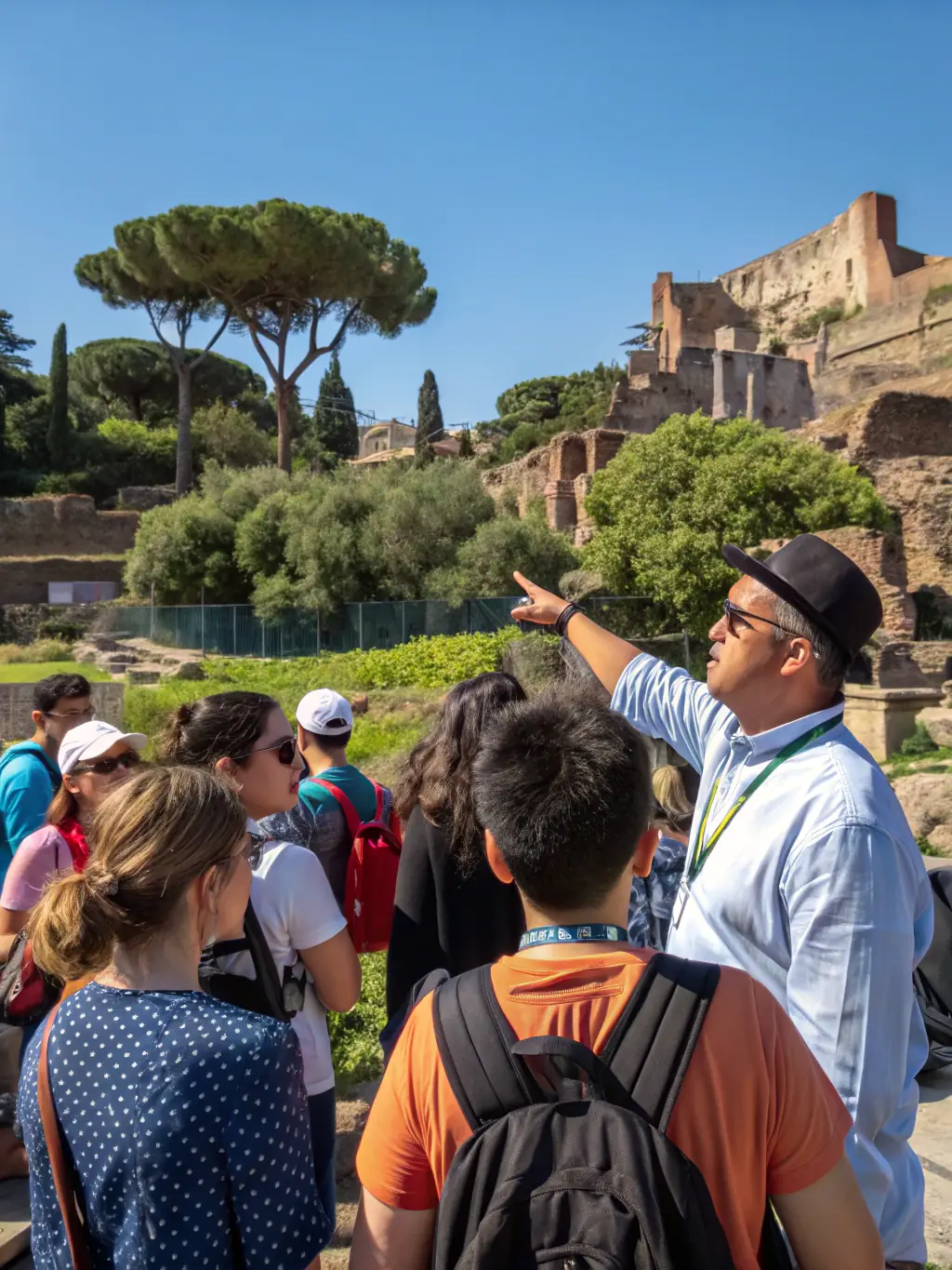 A photograph showcasing a guided tour of a historical site in the Fitou region, with participants listening attentively to the guide. The image should highlight the region's rich cultural heritage.
