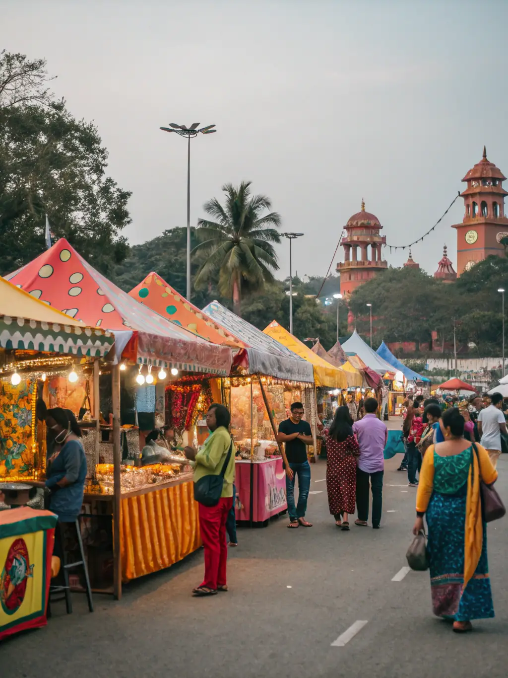 A photograph showing a community event organized by COMITE DU CRU FITOU, featuring local artisans, food vendors, and live music. The image should capture the vibrant atmosphere and community spirit of the event.