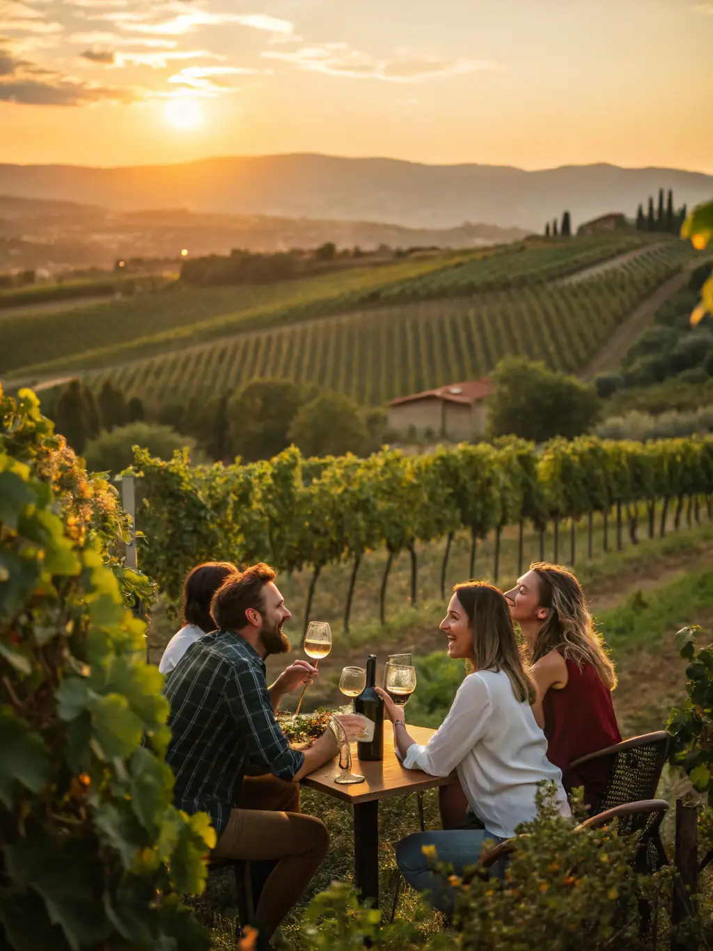 A vibrant outdoor wine tasting event in Fitou, featuring local winemakers pouring samples for attendees amidst the vineyards, showcasing the region's viticultural heritage.