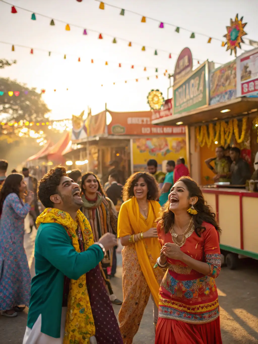 A vibrant photograph capturing a local festival organized by COMITE DU CRU FITOU, showcasing community members enjoying traditional music and dance.